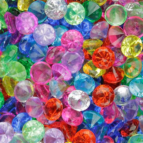 Acrylic Gems Plastic Diamond Gems For Pirate Treasures Assorted