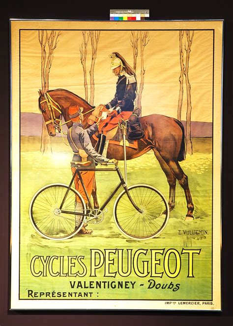 Peugeot Cycling Promotional Poster By Lemercier Bicycle Vintage