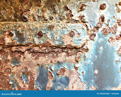 Rusted Metal Plate And Paint Closeup Stock Photo Image Of Closeup