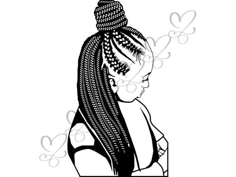 The hairstyle for black kids featured below is a protective hairstyle. Black Woman SVG Braids Dreads Hairstyle Beauty Salon Logo ...