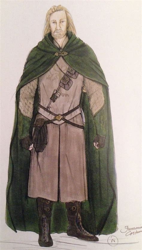 Concept Art Of Faramir In Full Ranger Garb With Cloak From Lord Of The