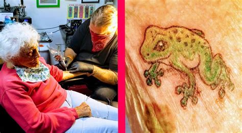 Badass Granny Gets First Tattoo At 103 Years Old