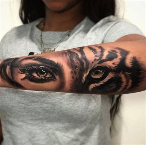 Lady Tiger Eyes Tattoo