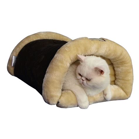 Armarkat Mocha And Beige 2 In 1 Cat Tunnel And Bed In Mochabeige Size
