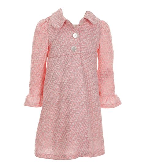 Bonnie Jean Little Girls 2t 6x Long Sleeve Knit Coat And Sleeveless