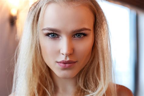Alena Emelyanova Blonde Model Women Indoors Alla Emelyanova Women Portrait Makeup 2k Hd