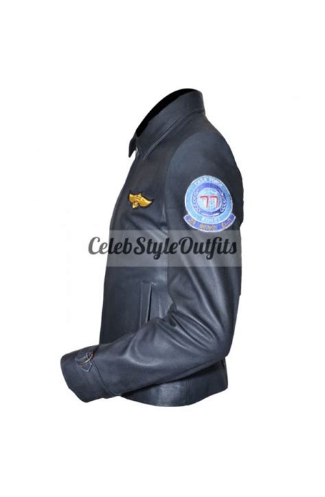 Kelly Mcgillis Top Gun Charlie Pilot Black Leather Jacket