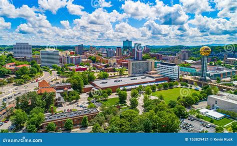 Knoxville, Tennessee USA Downtown Skyline Aerial Stock Image - Image of
