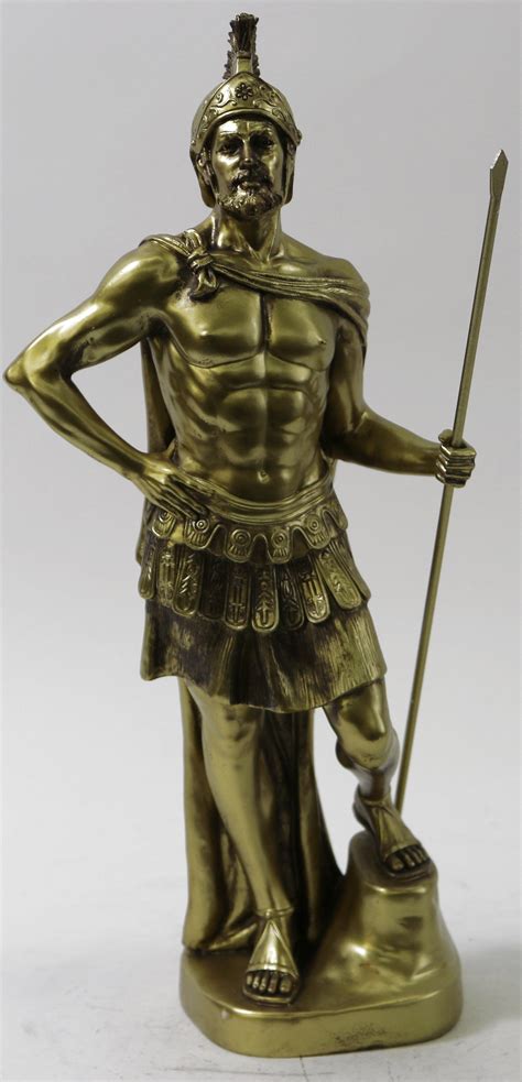 Original Artwork Romangreek Warrior Bronzed Sculpture Figurine Statue