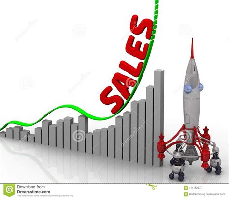 Il Grafico Di Crescita Di Vendite Illustrazione Di Stock