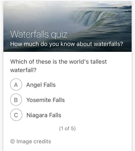 Bing Waterfalls Quiz Daily Contributor