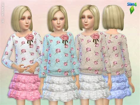 Lillkas Tutu Sweet Casual Knit Dress Sims 4 Children 4 Kids Sims 4