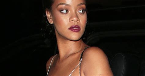 Rihanna Rocks Braless Trend In Nipple Flashing Dress Daily Star