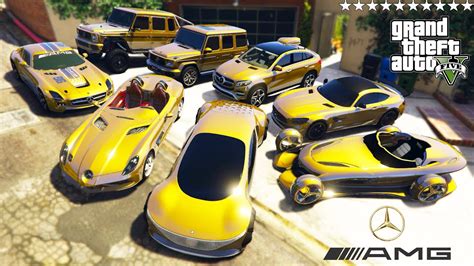 Gta 5 Stealing 100000000 Super Gold Mercedes Cars With Franklin