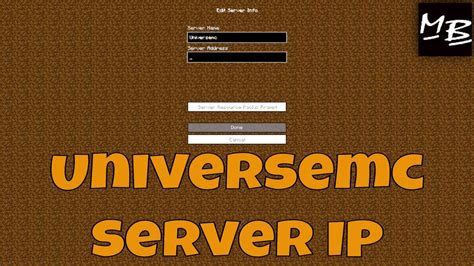 Minecraft Universemc Server Ip Address Youtube