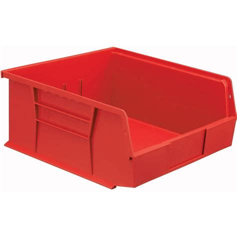 Plastic Stacking Bin 11 X 10 78 X 5 Red Lot Of 6