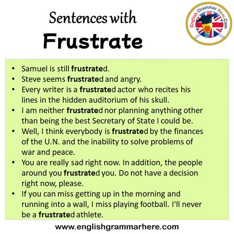Sentences With Frustrate Frustrate In A Sentence In English Sentences