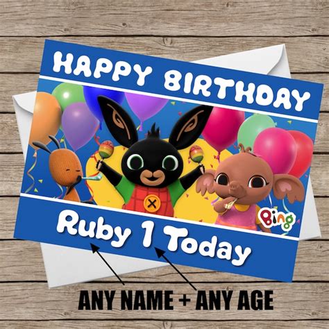 Bing Birthday Card Etsy Uk