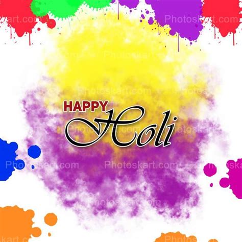 Happy Holi Wishing With Color Splash