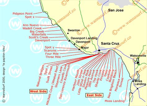 Santa Cruz Beaches Map Living Room Design 2020
