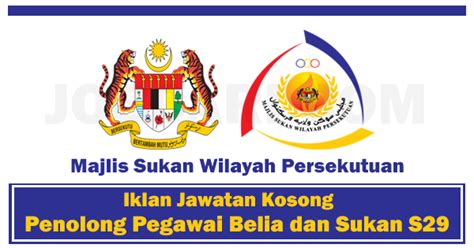 Warganegara malaysia yang berkelayakan dipelawa untuk memohon bagi mengisi jawatan kosong di majlis sukan wilayah persekutuan seperti berikut: JAWATAN KOSONG DI MAJLIS SUKAN WILAYAH PERSEKUTUAN - GAJI ...