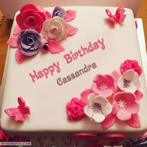 Happy Birthday Cassandra Cakes Cards Wishes