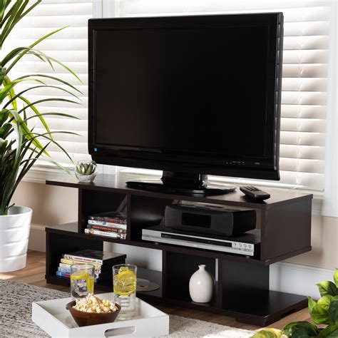Baxton Studio Arne Modern And Contemporary Dark Brown Finished Wood Tv