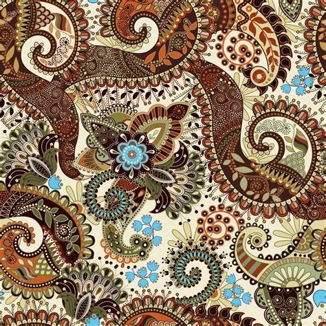 Paisley seamless pattern, floral wallpaper Stock Vector Image by ©Sunny