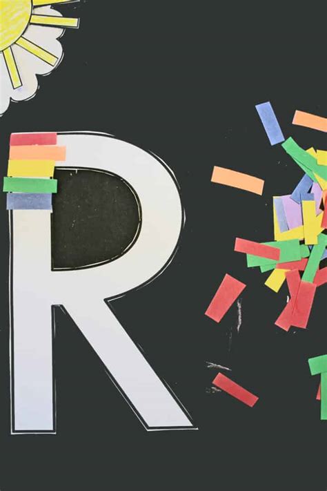 Paper Letter R Rainbow Craft For Preschoolers A Crafty Life
