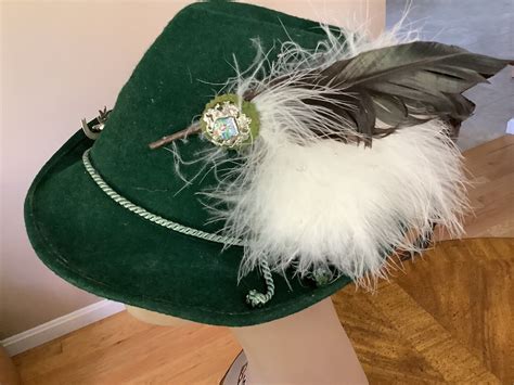 Alpine Bavarian German Green Felt Size 7 18 Fedora Octoberfest Hat