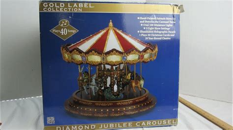 Mr Christmas Gold Label Diamond Jubilee Carousel Very Rare Youtube
