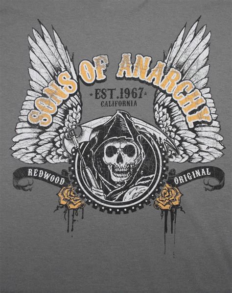 Sons Of Anarchy Winged Logo Mens T Shirt Wings Logo Mens Tshirts