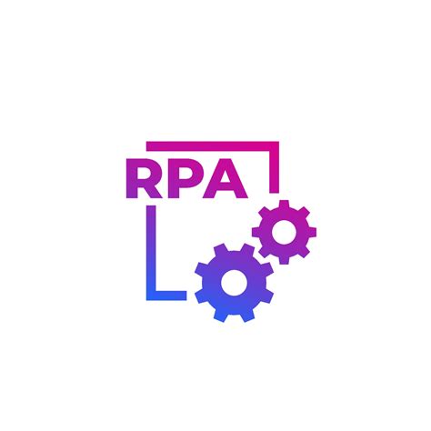 Rpa Vector Icon With Gears Robotic Process Automation Concepteps