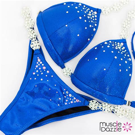 Affordable Royal Blue Competition Bikini Custom Made