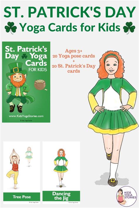 St Patricks Day Yoga Cards For Kids Yoga For Kids Yoga Cards Kid
