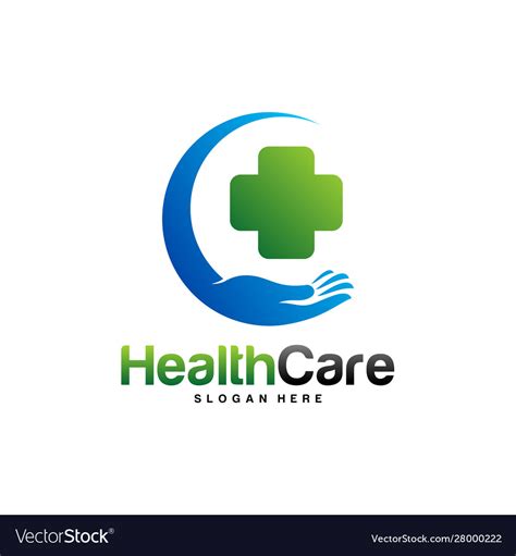 Health Care Logo Design Concept Care Logo Vector Image