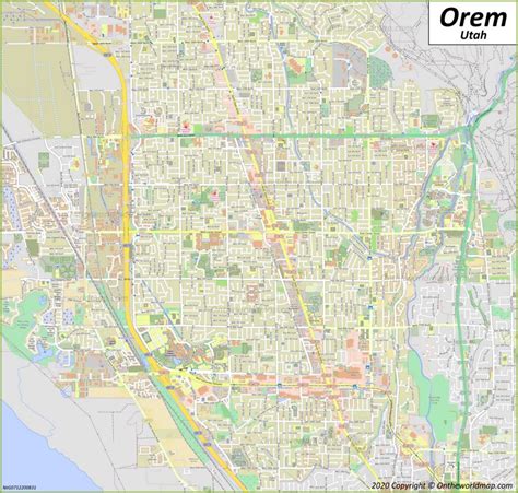 Orem Map Utah Us Discover Orem With Detailed Maps