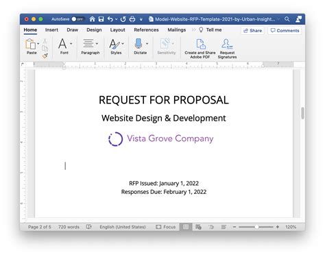The Model Website Redesign RFP Template | Urban Insight