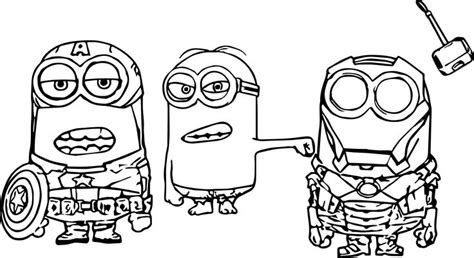 Minions new coloring pages for kids colors coloring colored markers felt pens pencils. cool Minion Super Heroes Coloring Page | Minion coloring ...