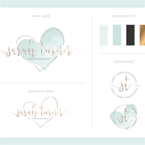 Beauty Logo Design Business Branding Package Premade Mint Etsy