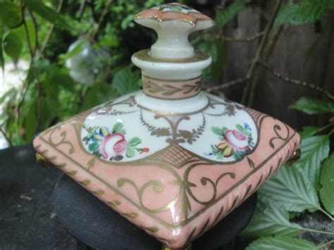 French Porcelain Perfume Bottle 1800s Paris Porcelain Perfume