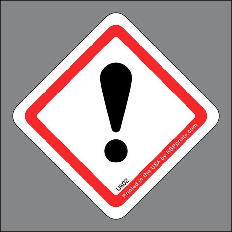 Use This Exclamation Mark Pictogram Label To Note Specific Hazard