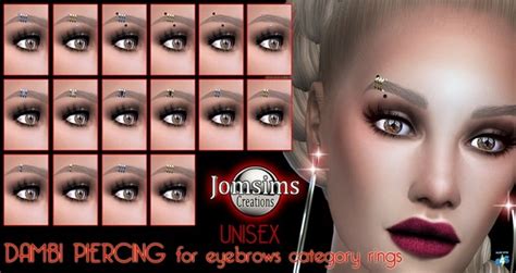 Dambi Eyebrow Piercings Set At Jomsims Creations Sims 4 Updates
