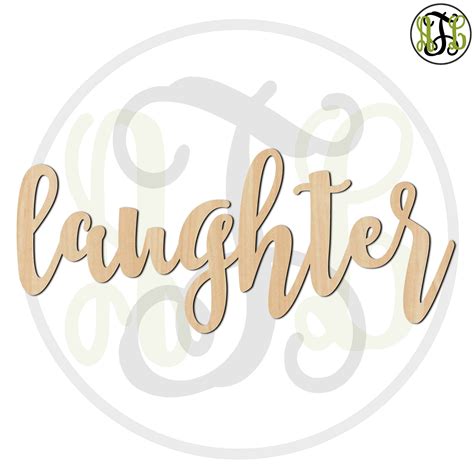 Laughter 320319FrFt Word Cutout unfinished wood cutout | Etsy
