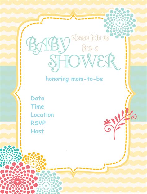 Free Printable Baby Shower Invitations Baby Shower Ideas 4u