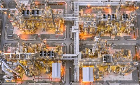 Aerial View Of Refinery Plantindustry Petrochemical Plant Stock Photo