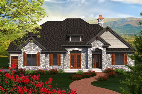 The style also includes large extravagant windows and doors and prominent rooflines. 4 Bed Country French House Plan - 89925AH | Architectural ...