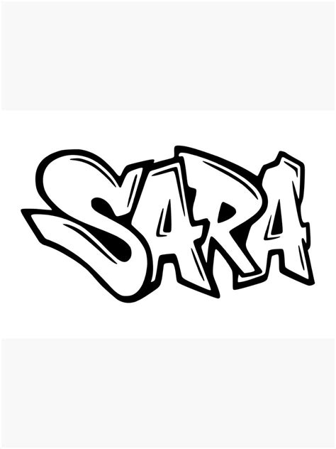 Sara Graffiti Name Design Art Board Print For Sale By Namethatshirt