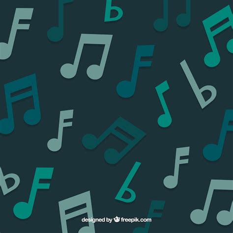 Green Musical Notes Background Vector Free Download