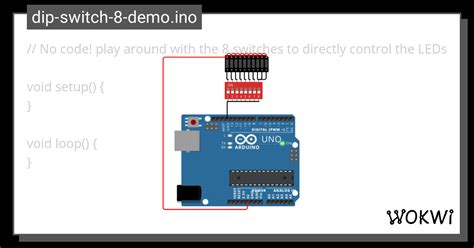 Dip Switch 8 O Wokwi Esp32 Stm32 Arduino Simulator